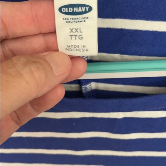 COPY - Old Navy Blue/White Scoop Neck Dress - Si… - Picture 3 of 3